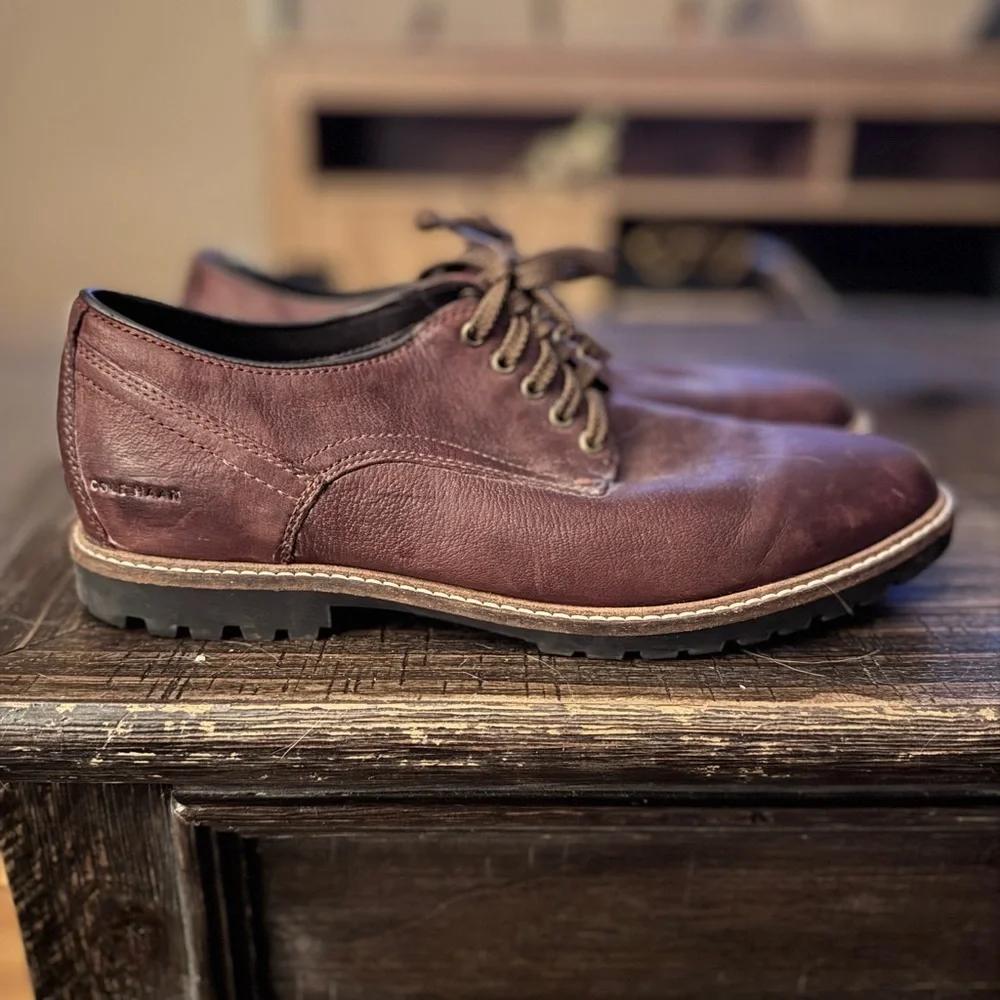 Cole Haan Men’s Grand Atlantic Oxford Shoes British Tan Leather Size 10 M